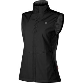 KUTOOK Women's Softshell Vest Lightweight Fleece Lined Windproof Sleeveless Jacket with Zipper Pockets Hiking Cycling Travel
