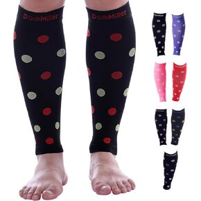 Doc Miller - Compression Calf Sleeve for Men & Women, Medical Grade, 20-30mmHg, Shin Splints, Knee High - 1 Pair