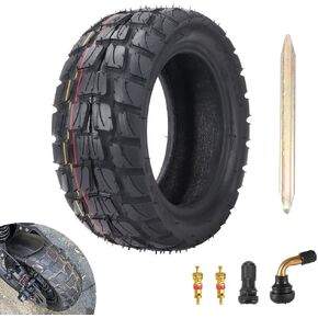 90/55-6 Scooter Tire 10 inch Off Road Tubeless Tire 10x3.0 Wider & Thicker Rubber Explosion-proof Tire Motorcycle Electric Scooter Tires Outer Tire Replace for 90/55-6 80/65-6 Tyre Wheel Parts