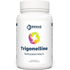 Renue By Science Trigonelline | High Strength Trigonelline TRG Methylated Niacin - 250mg Trigonilline Supplement Capsules | Non-GMO | Made in The USA & Third-Party Tested