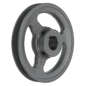 uxcell AK56-15/16 V-Belt Sheave 15/16"Bore 5.45"OD Single Groove Web Sheave Bored-to-Size Sheave, Cast Iron, Belt Section for 4L or A Belt