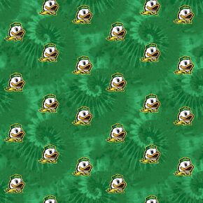 SYKEL ENTRPRISES University of Oregon Cotton Fabric by Sykel-Licensed Oregon Ducks Tye Dye Cotton Fabric