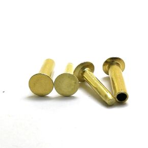 12 Sets/Bag 16mm x 4mm x 8mm H65 Brass Rivets Brass Fastener Handle Rivets for Cutlers Cutlery Chef Knives Cutter Wooden Grip Fastener Fixer（for 4mm Hole）
