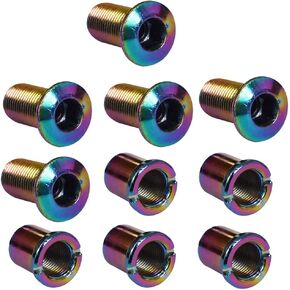 5 pcs Triple Chainring Bolts Screws Colorful Disc Crankset Nuts Chainwheel Fit for Road Bike Mountain Bike MTB