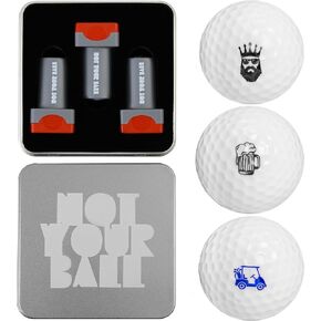 ZEETY Golf Ball Stamp Box Set - 3 Pack Self-Inking Golf Ball Stamper & Marker for Personalized Golf Ball Identification - Premium Golf Gifts & Accessories for Men Women Golfers