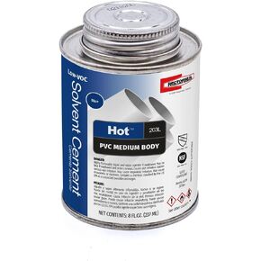 Rectorseal 55989 1/2 Pint Hot 203L Medium Body Blue Low Voc Pvc Solvent Cement