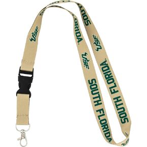Desert Cactus University of South Florida Lanyard Car Keys ID Badge Holder Keychain Detachable Breakaway Snap Buckle (Gold)
