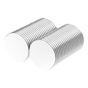 Super Strong Neodymium Disc- 3/4"D x 1/16"H - 42 Pack Rare Earth Magnets, Thin Powerful Round Refrigerator Magnets for Fridge, Crafts, Office, Whiteboard, Dry Erase Board, Cabinets,Packaging