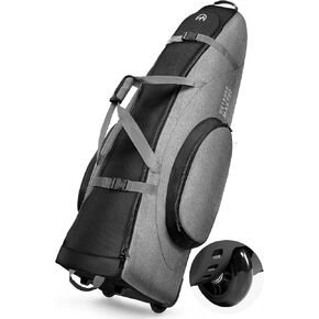 OutdoorMaster Padded Golf Travel Bag with Reinforced Wheels, 900D Heavy Duty Oxford Wear-Resistant and Waterproof Golf Travel Case, Soft-Sided Golf Club Bag, Shoes and Accessories Compartment