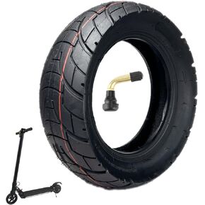 80/65-6 Off-Road Vacuum Tire, 10x3 255x80 Off Road Tubeless Tire, 10 Inch Electric Scooter Replacement Tire, With Tire Air Valve, for Nanrobot D4+/D5+/D6+/Apollo Pro/Varla Eagle One Electric Scooter