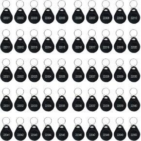26 Bit Proximity Key Fobs Weigand Prox Keyfobs, Black Thin 26 Bit Proximity Key Fobs Compatable with ISOProx 1346 1386 1326 H10301 Format Readers (100Pcs)