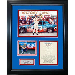 Framed Richard Petty Hall of Fame Facsimile Laser Engraved Signature Auto 11"x14"Photo Sig Collage
