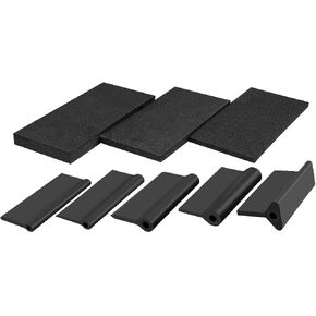 POWERTEC Vacuum Sanding Block Set w/ 1" OD Dust Extraction, Dust-Free Hook and Loop Sandpaper (40, 80, 120, 180, 240 Grit, 10 Each) for Woodworking, Sanding Tool for Auto Body, Paint, Drywall (71514V)