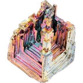 Baluue Natural Bismuth, Titanium Bismuth Specimen Mineral, Bismuth Crystal Mineral Specimen Rock, Bismuth Gemstone Bismuth Crystal Rock Collection 20g