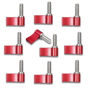 10 Pcs M4 20mm Male Threading Rotating Knob Adjustable Thumb Lever Screw with Single Wing for Camera Equipment(Black)