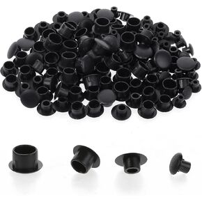 120PCS Screw Covers Caps, 4 Sizes Plastic Screw Caps White Hole Plugs Hole Plugs Assorted for Nail Holes, Screw Holes, Partition Holes in Cabinets, Brackets, Shelves (5mm/6mm/8mm/10mm)