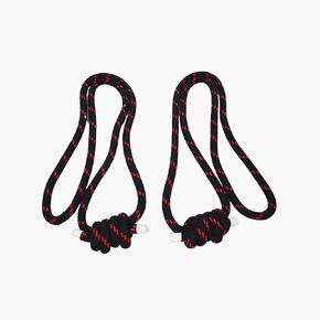 Iyengar Yoga Wall Rope Pair (Black, Small), Premium Cotton Ropes for Restorative & Anti-Gravity Poses, Durable Yoga Accessories Set