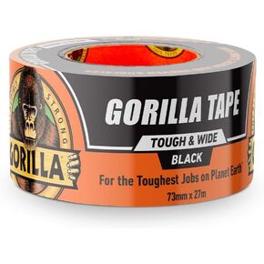 Gorilla 6003001 Tough & Wide Duct Tape, 30yd, Black