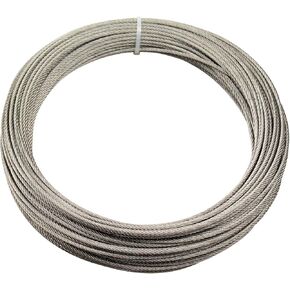 DYWISHKEY Stainless Steel Aircraft Cable 1/8 Inch, 7x7, 164ft