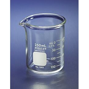 Pyrex 1003-600CN-6pk Heavy Duty Griffin 1003 600mL Beaker Double Scale Grad, Glass (Pack of 6)