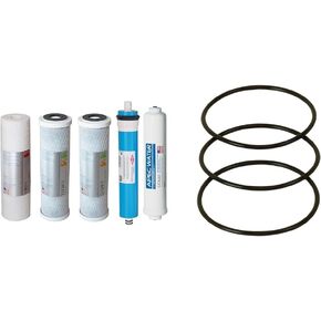 APEC Water Systems FILTER-MAX90-38 US Made 90 GPD Complete Replacement Set for Ultimate Series & Replacement ORing for ROES-50 3.5" OD Reverse Osmosis Water Filter Housings