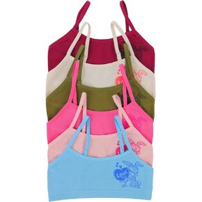 ToBeInStyle Girl’s Pack of 6 Fun Print Training Bras Top Wire-Free Non-Padded in Kuwait