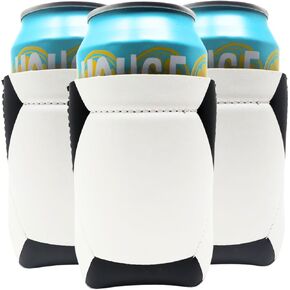 TahoeBay Soccer Can Coolers (12-Pack) ديكورات الحفلات الرياضية تحت عنوان إكسسوارات الفريق المفضلة لألعاب كرة الكلية ديكور السائبة البيرة الأكمام العازلة الصودا هدية المشروبات الفراغات للفينيل النيوبرين