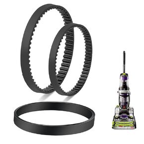 Vacuum Replacement Belt for Bissell ProHeat 2X Revolution Pet Pro Carpet Cleaner 1986, 1964, 2007, 2007P Series, Replace Parts 1611129, 1611130 & 1606428 （Pack of 3）