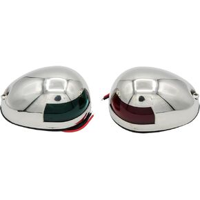 Vinland Marine LED Marine running lights for Boats, LED Navigation Lights, 304 Stainless Steel 3.2" x 2.4", Green & Red Navigation Light, Bow Lights for Boats LED Boat Navigation Lights