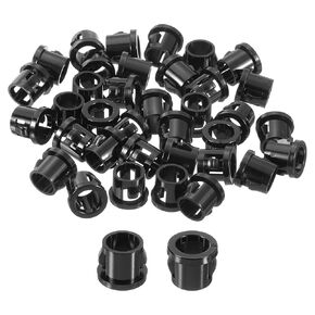 uxcell Cable Snap Bushing Grommets, 36Pcs 19mm/0.75" Mounting Dia Nylon Snap Bushing Grommet, Round Snap in Cable Hose Bushing for Various Cables Tubes Wire, Black