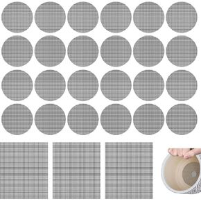 Plant Pot Hole Mesh Pad Gardening Flower Pot Mesh Mat 100PCS Bonsai Bottom Grid Pad Round Drainage Mesh for Plant Pot Prevent Soil Loss