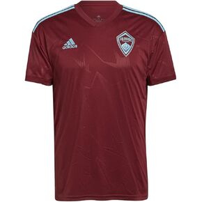 adidas Men's Colorado Rapids Home Soccer Jersey 2022 (Large) Burgundy
