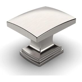 Asidrama Knobs, 10 Pack Brushed Satin Nickel Kitchen Cabinet Hardware Handle, Zinc Material for Dressers Drawers