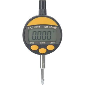0.01mm High Accuracy Digital Indicator, 0 to 12.7mm Electronic Digital Dial Indicator, Measuring Tool Instrument, Measure Shape and Position Tolerances as Runout, Straightness, Parallelism, Flatness