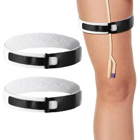2PCs Foley Catheter Leg Strap, Fastening Tape Anti Slip Catheter Leg Bag Holder Catheter Stabilization Device, Urine Drainage Leg Band Straps Catheter Night Bag Stand for Men Women