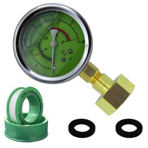 Water Pressure Gauge for Home, 0-60 PSI Pressure Gauge, 2.5" Dial Size, 3/4" GHT Female Thread Water Pressure Test Gauge, Oil Pressure Gauge for Home, Industrial, Garden, House Tube