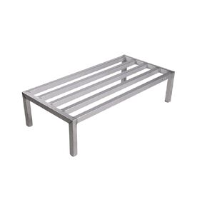 DASQ-4-1224 Dunnage Rack, 24" W x 48"L x 12"H, All Welded 1-1/2" x 1-1/2" Aluminum Tubular Frame, 1800 lbs. Capacity, 20" W x 48" L x 12" H, for Commercial Use, NSF