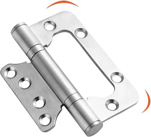 VOLUKA 12 Pack Non Mortise Door Hinges with Round Corners,4x3 Inch Stainless Steel Bearing Mute Smooth Door Hinges,Easy Installation and Heavy Duty,3mm Thickness, Silver in Kuwait