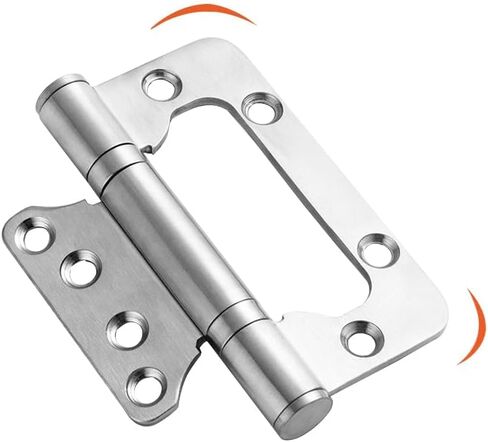 VOLUKA 12 Pack Non Mortise Door Hinges with Round Corners,4x3 Inch Stainless Steel Bearing Mute Smooth Door Hinges,Easy Installation and Heavy Duty,3mm Thickness, Silver in Kuwait