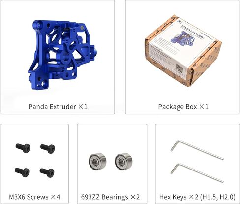 BIQU Panda Extruder CNC Hollow Lightweight Extruder Shell Compatible with Bambu-Lab X1/P1 Series 3D Printers for Original Factory Gears and Panda Claw Al 6061 T6 Aluminum Alloy High Precision Shell in Saudi Arabia