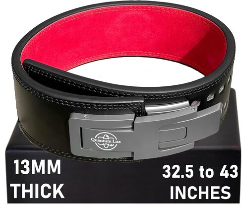 Leather Weight Lifting Belt with Lever Buckle, Adjustable Powerlifting and Weightlifting Belt for Men and Women, Quick-Release Lever, For Squats, Deadlifts, Bodybuilding in Saudi Arabia