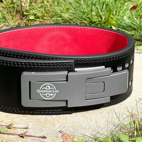 Leather Weight Lifting Belt with Lever Buckle, Adjustable Powerlifting and Weightlifting Belt for Men and Women, Quick-Release Lever, For Squats, Deadlifts, Bodybuilding in Saudi Arabia