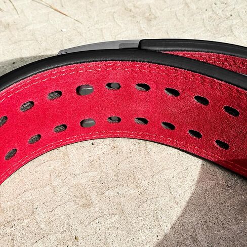 Leather Weight Lifting Belt with Lever Buckle, Adjustable Powerlifting and Weightlifting Belt for Men and Women, Quick-Release Lever, For Squats, Deadlifts, Bodybuilding in Saudi Arabia