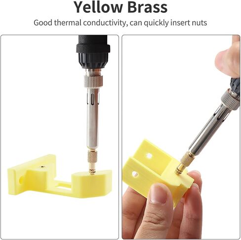3D Printer Accessories - Heat Set Insert Tool TS101/TS100/936 Soldering Iron Adapter Replacement M2 to M8 Hot Melt Brass Knurled Nut Embedded Insertion Tip Adapter Kit (Heat Set Insert Tool) in Saudi Arabia