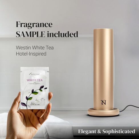 Dynamo Essential Oil Diffuser for Home with Fragrance Sample, App & Manual Control, Cold-Air Scent Diffusers for Home,Large Room, Hotel Scent Diffuser up to 1000sq.ft. Gold, Aroma Diffusers in Kuwait