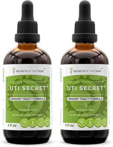 UTI Secret Alcohol-Free Extract, High-Potency Herbal Drops, Tincture Made from Cranberry, Bromelain, Pineapple, Uva Ursi, Oregon Grape, Corn Silk, Horsetail. Urinary Tract Formula 2 oz in Saudi Arabia