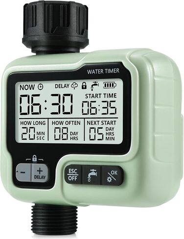 CROSOFMI Watering Timer,Sprinkler Timer Programmable Garden Outdoor Hose Faucet Timer with Rain Delay/Manual/Automatic Watering System,Waterproof Digital Irrigation Timer System for Lawns,1 Outlet in Saudi Arabia