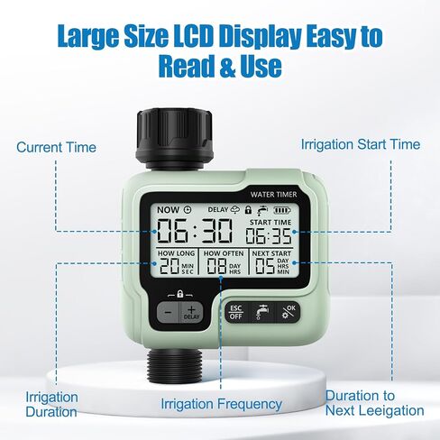 CROSOFMI Watering Timer,Sprinkler Timer Programmable Garden Outdoor Hose Faucet Timer with Rain Delay/Manual/Automatic Watering System,Waterproof Digital Irrigation Timer System for Lawns,1 Outlet in Saudi Arabia