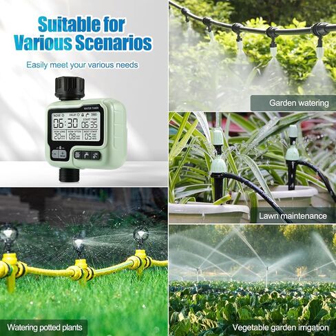 CROSOFMI Watering Timer,Sprinkler Timer Programmable Garden Outdoor Hose Faucet Timer with Rain Delay/Manual/Automatic Watering System,Waterproof Digital Irrigation Timer System for Lawns,1 Outlet in Saudi Arabia