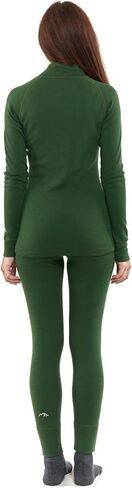 Merino.tech Merino Wool Base Layer Womens Set - Midweight Merino Wool Half Zip Sweater and Bottom in Saudi Arabia